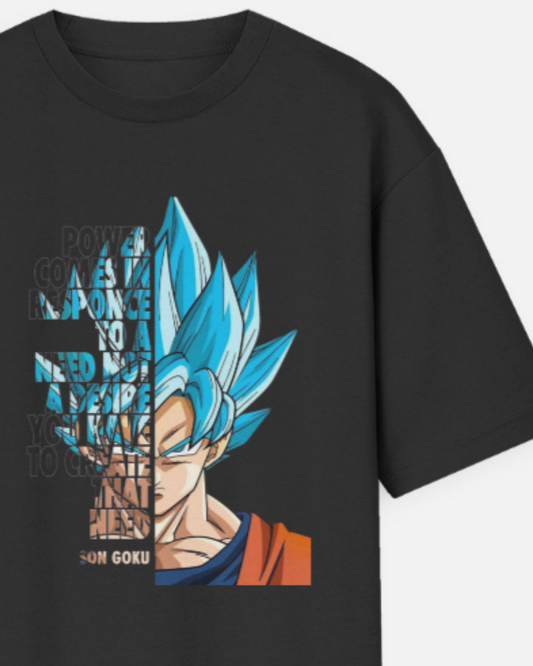 Goku | Oversized T-Shirt | Men & Women | Black | Zavrix