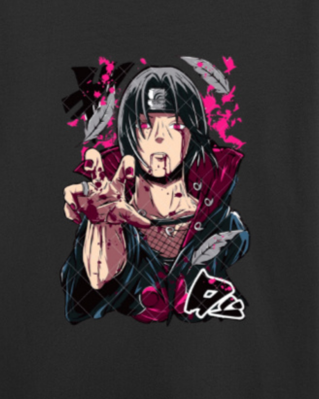 Itachi Uchiha | Oversized Anime | T-Shirt | Black