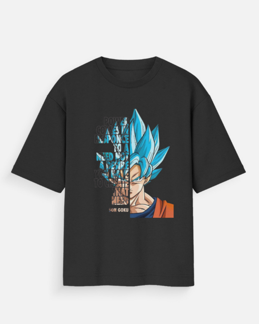 Goku | Oversized T-Shirt | Men & Women | Black | Zavrix