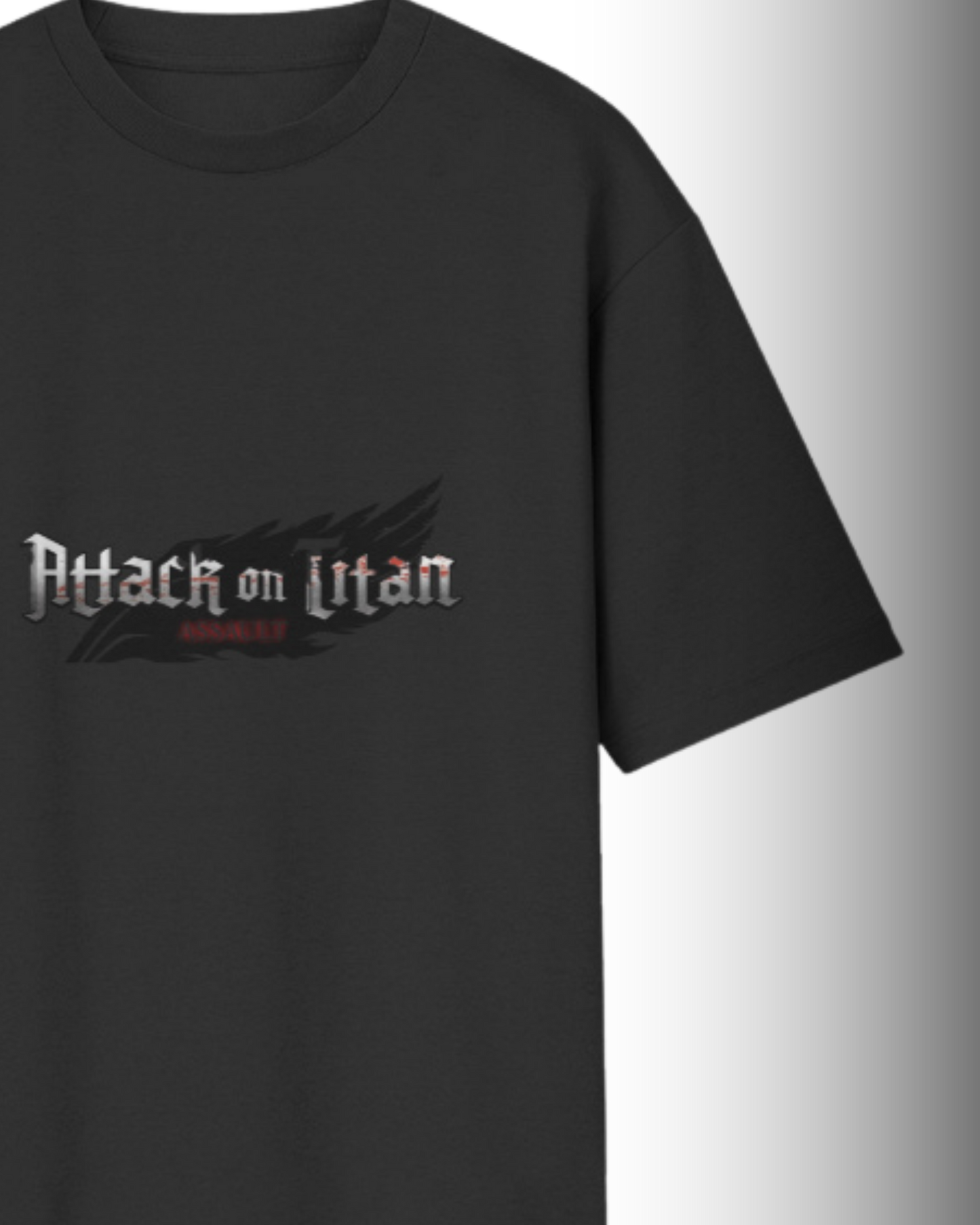 AOT | Unisex - Oversized | Black Tshirt | Inspired