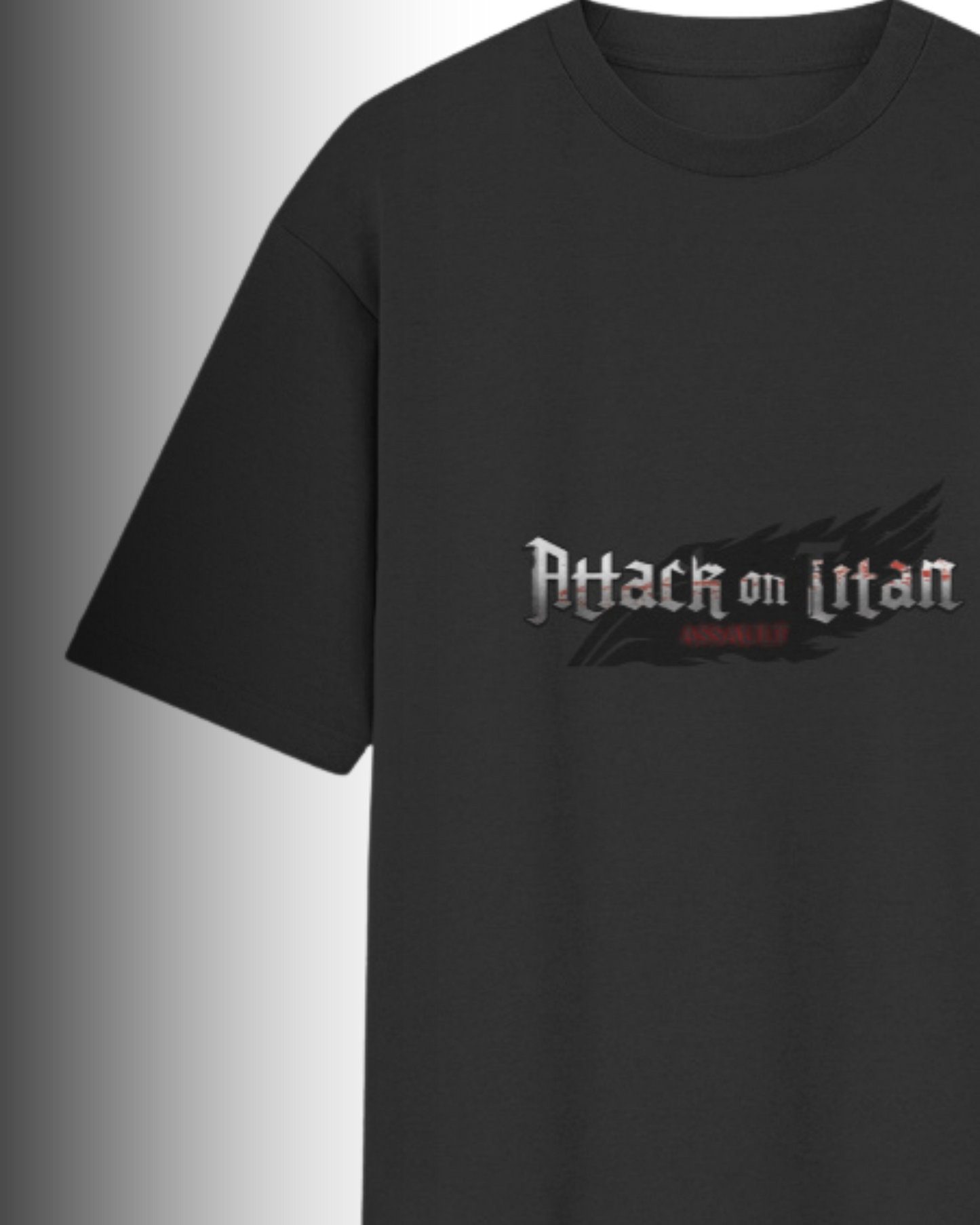 AOT | Unisex - Oversized | Black Tshirt | Inspired