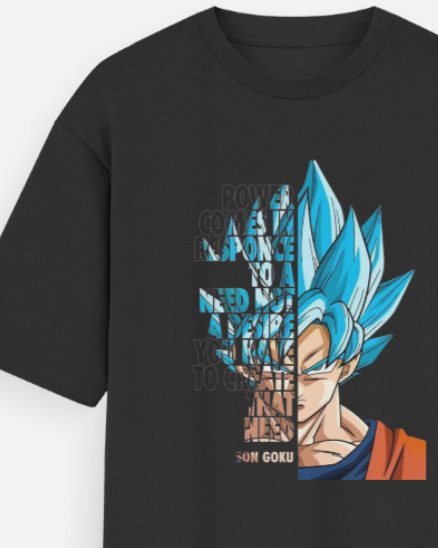 Goku | Oversized T-Shirt | Men & Women | Black | Zavrix